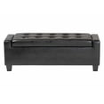 thumbnail image 6 of Baxton Studio Manchester Black Bonded Leather Ottoman, 6 of 12