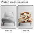 thumbnail image 6 of HELLHERO Turkey Harvest Scene Dustproof Elastic Bottom Armless Accent Chair Cover Stain Protection Armless Accent Chair Protector for Armless Chair, 6 of 8