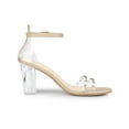 thumbnail image 3 of BLISSFUL STEP Women's Clear Block Heel Ankle Strap Heeled Sandals, 3 of 7
