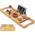 thumbnail image 1 of Bandeja para bañera BAMBUROBA, plegable, de bambú, ampliable, 1 of 8