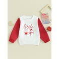 thumbnail image 2 of Suealasg Kids Girls Valentine’s Day Sweatshirts Little Girls Long Sleeve Crew Neck Letter Print Pullovers Tops Child Girls Spring Fall Clothes, 2 of 9