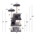 thumbnail image 2 of PETMAKER 5-Tier Cat Tree with Scratch Posts, Perches, Huts, and More (Gray), 2 of 7
