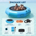 thumbnail image 4 of Inflatable Water Trampoline for Adults – Heavy-Duty 10x10ft PVC Floating Bouncer with Double Elastic Rope, Electric Pump & Ladder – Lake, Pool, Ocean Use – Blue & Yellow – Portable Recreation Equipme, 4 of 7