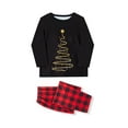 thumbnail image 3 of Nituyy Matching Family Pajamas Sets Long Sleeve Christmas Reindeer Plaid Pjs Striped Women Holiday Sleepwear Homewear, 3 of 10