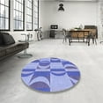thumbnail image 4 of Ahgly Company Machine Washable Indoor Rectangle Transitional Jeans Blue Area Rugs, 8' x 10', 4 of 7