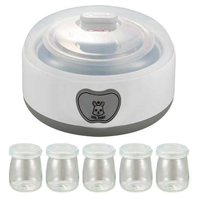 Siruishop Automatic Yogurt Maker 1.2L Household Constant Temperature Control DIY Electric Yogurt Machine Automatic Fermentation Machine with 5 cups