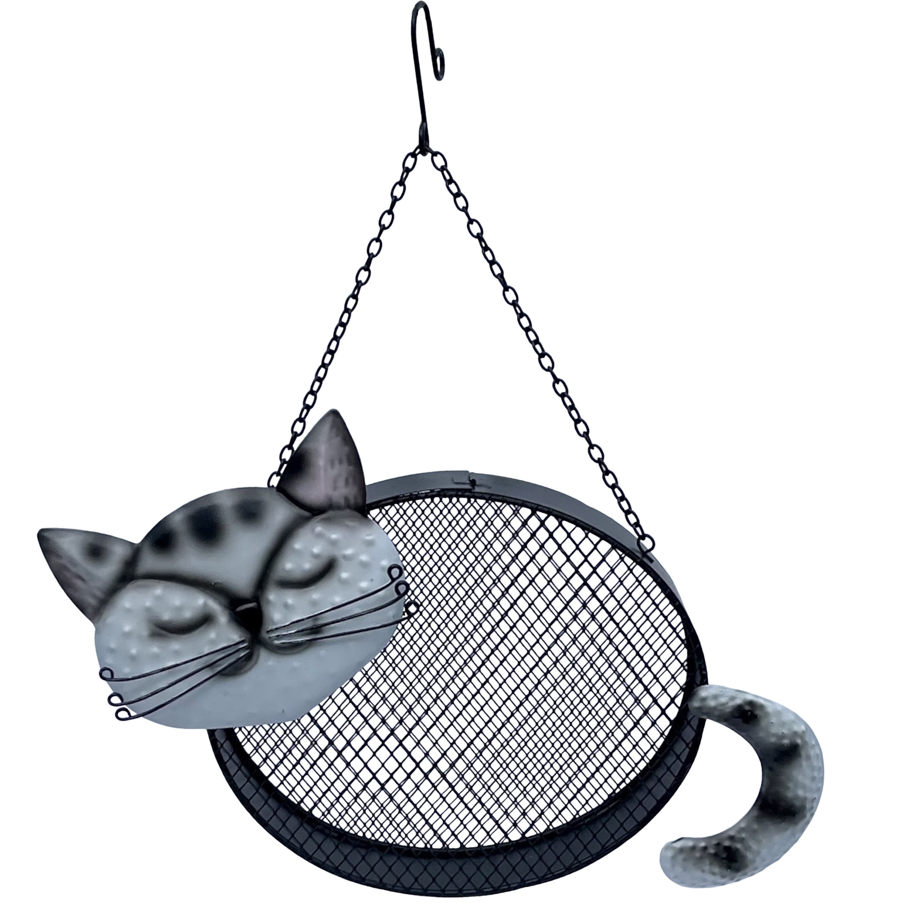 Gift Essentials Revenge of the Birds Cat Metal Mesh Bird Feeder GEF1003