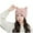 Pink, variant on Wmkox8yii Beanie Hats For Women With Cute Cat Ear Knitting Cable Hat Cap Beanie Winter Warm Breathable Windproof Ski Cap Hat