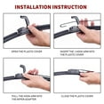 thumbnail image 5 of 2PCS UTV Windshield Wiper Kit Hand Operated Manual Windshield Wiper Blades for Polaris Ranger RZR Can Am Maverick X3 Commander Defender Pro Golf Cart, 5 of 8