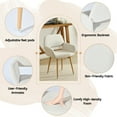 thumbnail image 4 of Homy Casa Set of 2 Armchairs Accent Chair Ideal for Bedroom, Living Room, or Dressing Table, Beige, 4 of 6
