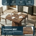 thumbnail image 7 of Demi Bonn 31" Modern Square Dining Table for 4 People, Wood Farmhouse Kitchen Dinner Table for Dining Room, Living Room Furniture, Rustic Brown, 7 of 7