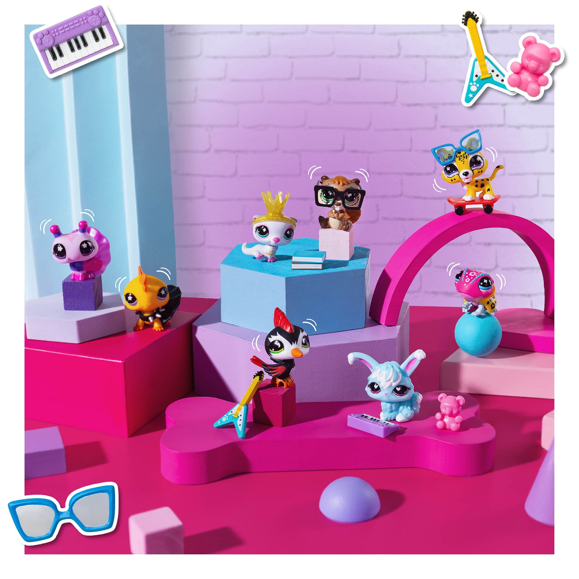 Littlest Pet Shop, Opposites Attract Surprise Pet Pairs, Series 5, Mini Toy Figurines, Children Ages 4+
