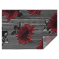 Pioneer Flower Floral Print Pattern Rectangle Tablecloth 60"x84",Waterproof Polyester Rectangle Table Cloth, Wipeable Spillproof Polyester Tablecloth for Dining, Camping, Indoor and Outdoor