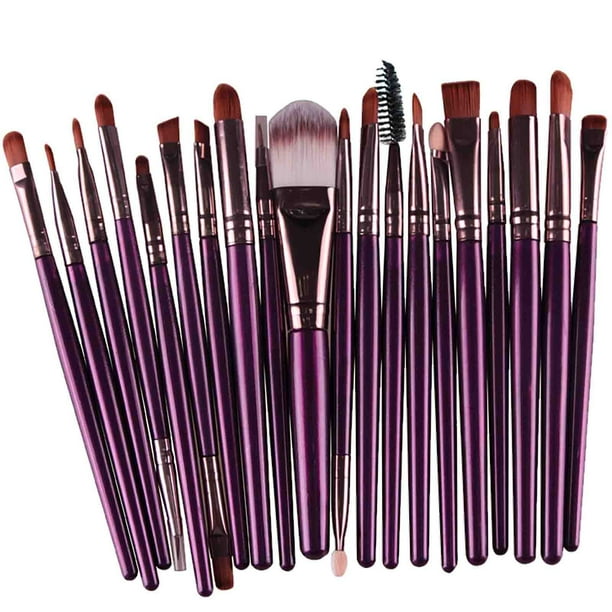 Pinceles de maquillaje, Kit de maquillaje Veinte pinceles de maquillaje-border Juego de herramientas de belleza Pincel para sombra de ojos Bola de succión