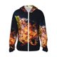 thumbnail image 1 of Fotbe Tennis Ball In Fire1 Chaqueta con Protección Solar UPF 50+ para Hombre y Mujer, Camisa con Capucha y Bolsillos-Small, 1 of 7