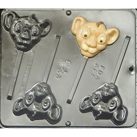 3353 Lion Cub Lollipop Chocolate Candy Mold