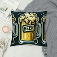 thumbnail image 2 of COMIO Beer Printing Throw Pillow Covers Bedding Throw Pillows Decorative Throw Pillow Covers Square Cushion Throw Pillow for Livingroom Bedroom Home Decor, 2 of 5