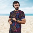 thumbnail image 4 of Wukai Colorful Shells Print Men's Short-Sleeved Mesh T-Shirt,Quick-Dry Short Sleeve Workout T-Shirt-4X-Large, 4 of 8