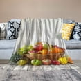 thumbnail image 2 of Sheronv Fruit Basket Warm Lightweight Blanket Soft Fleece Blankets Throw Blanket for All Seasons - Flannel Material Blanket for Toddlers, Children, and Adults 40x50in, 2 of 6