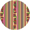 thumbnail image 1 of Ahgly Company Machine Washable Indoor Round Transitional Metallic Gold Area Rugs, 6' Round, 1 of 7