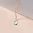 thumbnail image 3 of Lab Diamond Dangling Pendant Necklace For Women | 0.75 Carat IGI Certified Radiant Shape | Paloma Two Stone Dangling Lab Diamond Pendant In 18K Rose Gold | FG-VS1-VS2 Quality | Friendly Diamonds, 3 of 6