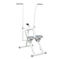 SUSUchens Stair Stepper, Folding Vertical Climber Cardio Exercise Machine for Home Gym, Full Body Workout Machine with Adjustable Handlebar & Pedals, 265lbs Load _White