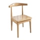 thumbnail image 4 of Silla de madera con respaldo de listones Soledad decorativa resistente Marrón claro, 4 of 10