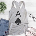 thumbnail image 2 of Ace Of Spades Tank Top, Ladies Racerback Tank Top, Cute Ace Tank, Cards Tank, Poker Tank, Silver Gray, Large, 2 of 3