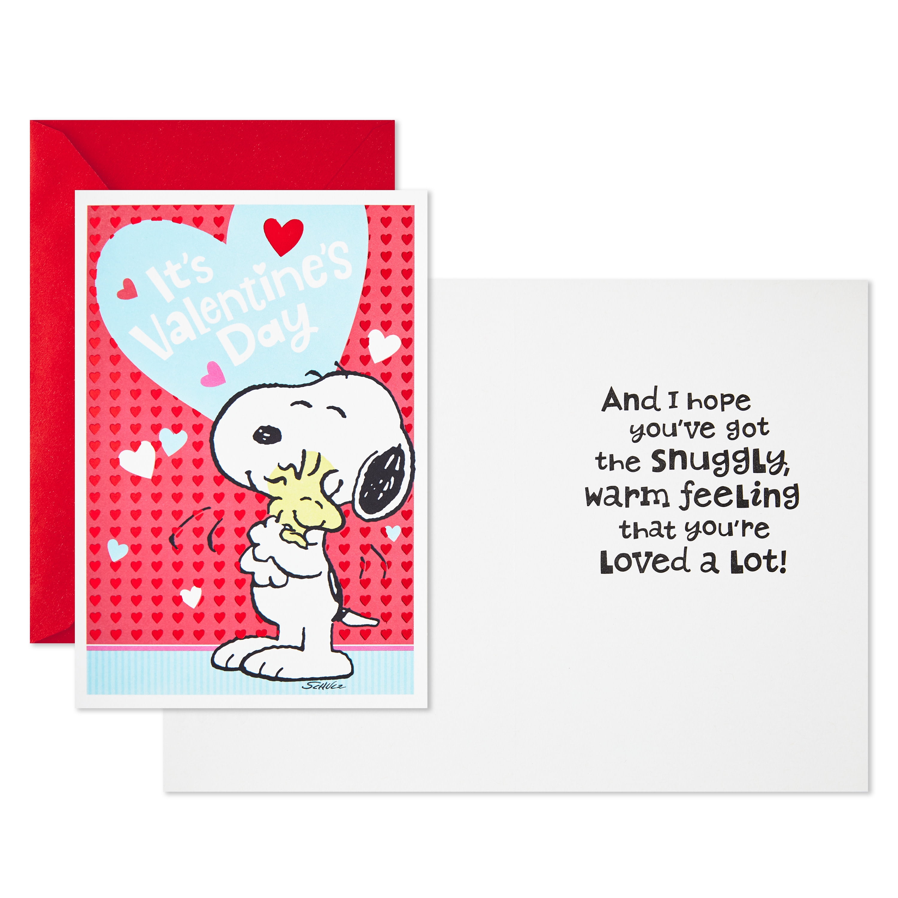 Hallmark Peanuts Valentine's Day Cards, Snoopy and Woodstock Hugs (Pack of 10 Cards with Envelopes)