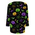 thumbnail image 6 of Women Halloween 3/4 Sleeve Tops Funny Halloween Graphic Tee Fall Winter Loose Fit Tops, 6 of 6