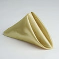 thumbnail image 3 of Efavormart 25 Pack | Champagne Seamless Satin Cloth Dinner Napkins, Wrinkle Resistant | 20"x20", 3 of 8