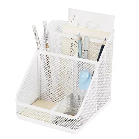 Mesh Medium Desktop Organizer White