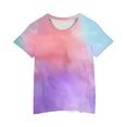 thumbnail image 4 of THDHVS Toddler Summer T-shirts,Summer Casual Tops for Kids,Girl Short Sleeve Tees Easter Graphic Cotton Summer T-Shirts Purple 4-5 Years, 4 of 4