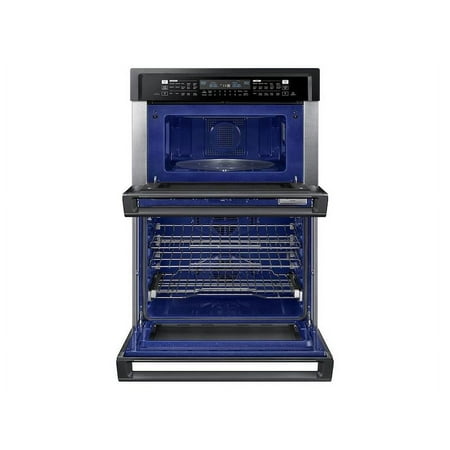 Samsung - 30" Microwave Combination Wall Oven with Steam Cook and WiFi - Black Stainless Steel