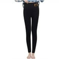 thumbnail image 5 of Fanxing Clearance Women Fleece Base Layer Leggings Wool Base Layer Bottoms Thermal Underwear Heavyweight 350g Thermal Pants Leggings Black XXXL, 5 of 5
