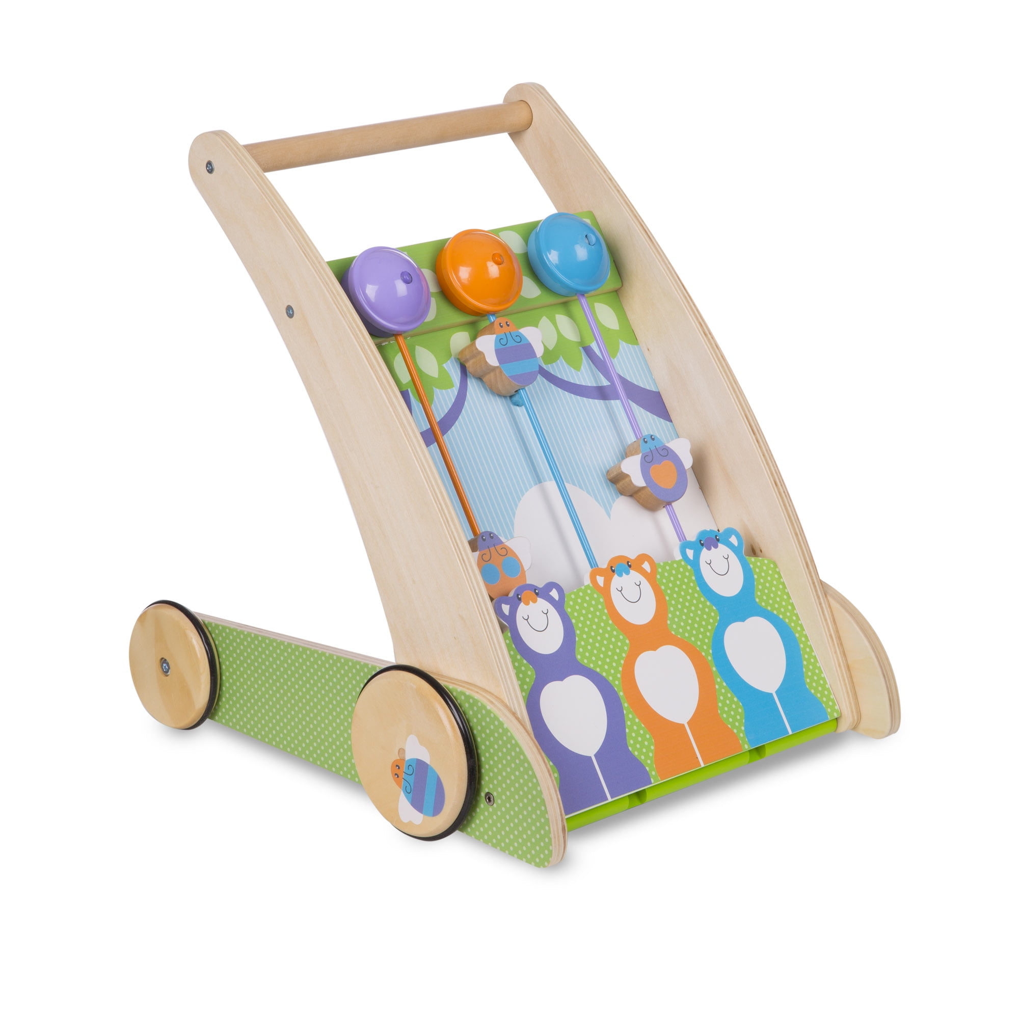 Melissa Doug First Play Pull And Play Musical Rainbow Xylophone Wooden Pull Toy Walmart Com