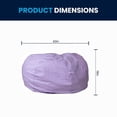 thumbnail image 3 of Oversized Lavender Dot Bean Bag Chair, 3 of 9