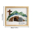 thumbnail image 3 of Wooden Empty Tomb Resurrection Decor Sea Glass Framed Easter Wall Art, 3 of 6