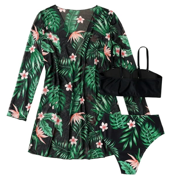 Traje de Baño Juego de Bikini 3 piezas con Salida de Playa Dara Baby Vest0104