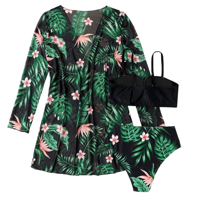 Traje de Baño Juego de Bikini 3 piezas con Salida de Playa Dara Baby Vest0104