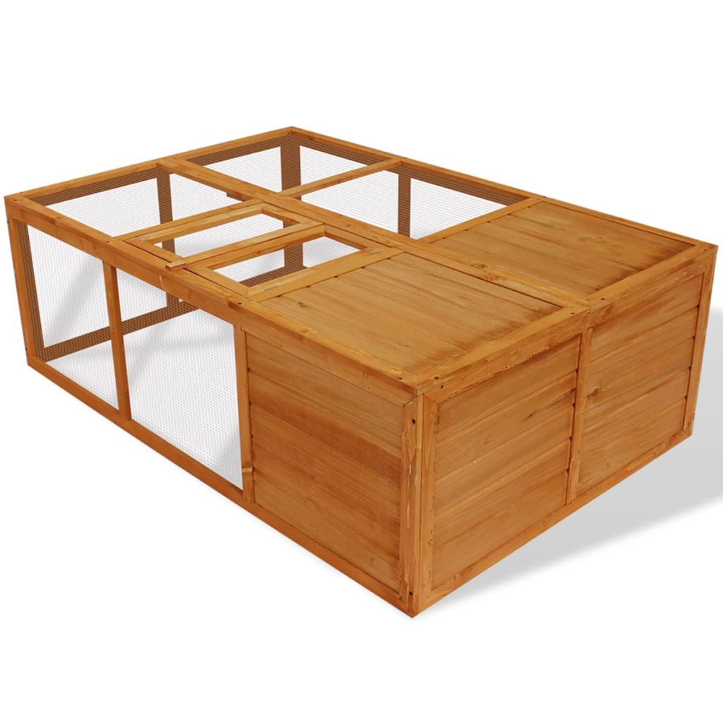 Outdoor Chicken Coop House, Foldable Wooden Bunny Cage for Garden Backyard Outdoor Chicken Coop House, Foldable Wooden Bunny Cage for Garden Backyard