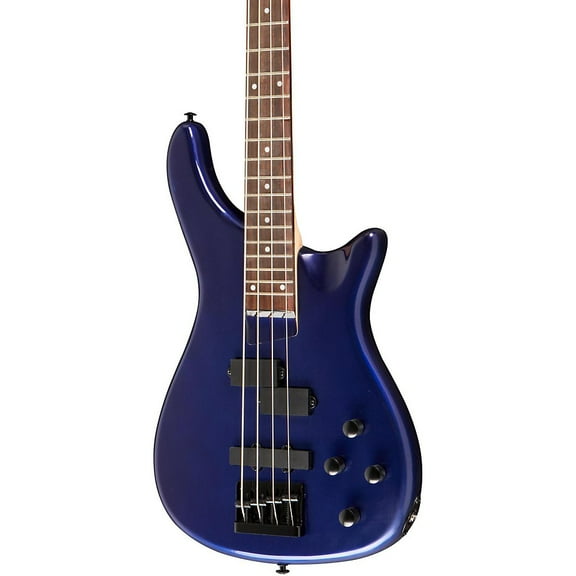 Rogue LX200B Series III Fretted 4-String Solid Body Bass Guitars, Metallic Blue