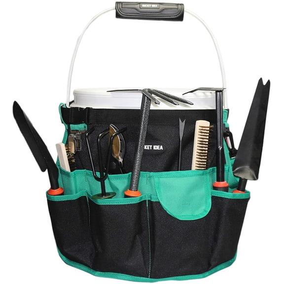 Bucket Tool Organizer Caddy Fits 3.5-5 Gallon Buckets, for Garden Tools, Tool Holder