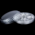 thumbnail image 2 of Scheam 10Pcs Round Plastic Veggie Tray with Lid Fruit Tray 6 Divided Compartment Container Food Serving Dip Platter Reusable Catering Trays for Veggie Fruit Snack Party and Buffet Trays（Clear）, 2 of 7