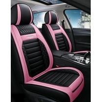 Maidao Car Seat Covers Leather for Mercedes-Benz for ML270 1998-2016 5 Seats Water Resistant Front Rear Cushion Protector Black Pink