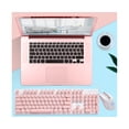thumbnail image 2 of 1 Set N518 Wired Keyboard Vintage Round Cap Mechanical Feel Backlight USB Gaming Mouse for Desktop - Pink, 2 of 5