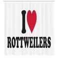 thumbnail image 3 of Ambesonne Rottweiler Shower Curtain, Love Dog Typography Art, 69"Wx70"L, Vermilion Charcoal Grey, 3 of 3
