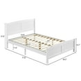 thumbnail image 2 of Zimtown Full Platform Bed, Solid Pine Wood Kids Bed Frame with Headboard and Footboard , Easy Assembly, White, 2 of 7