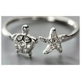 thumbnail image 6 of BGZLEU Adjustable Band Sea Turtle Ring,Sterling Silver Sapphire Jewelry,Ocean Themed Starfish Blue Zircon Diamond Turtle Rings,Blue Opal Rings,Sea Turtle Jewelry Longevity Gifts, 6 of 9
