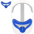 thumbnail image 1 of Funda de silicona para máscara de realidad virtual para Oculus Quest 2, almohadilla para la cara, resistente al sudor, lavable, almohadilla para los ojos estándar, bloqueo de luz, color negro, 1 of 3
